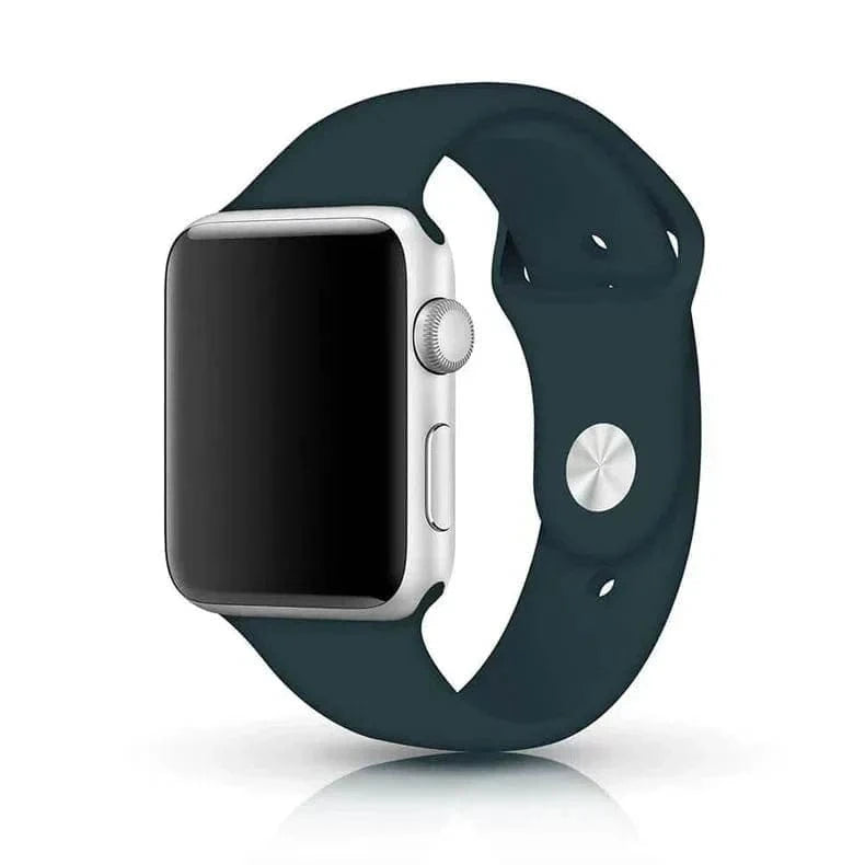 Sports Silicone Watch Band for Apple Watch 38 | 40 | 41 | 42mm S10 38 | 40 | 41 | 42mm S10 / Pine Blue / M / L - Ktusu
