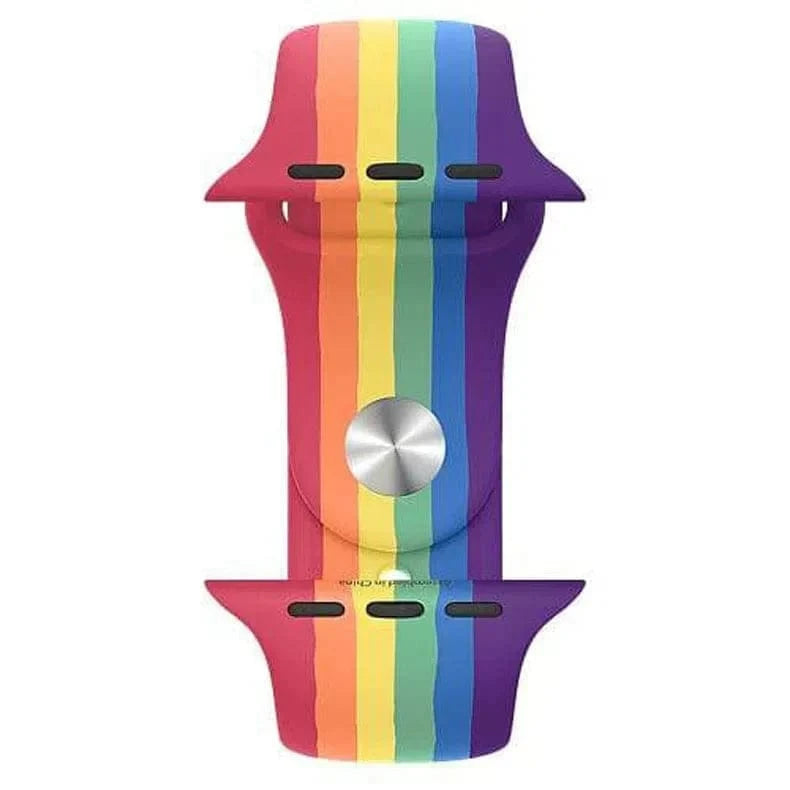 Sports Silicone Watch Band for Apple Watch 38 | 40 | 41 | 42mm S10 38 | 40 | 41 | 42mm S10 / Rainbow / M / L - Ktusu