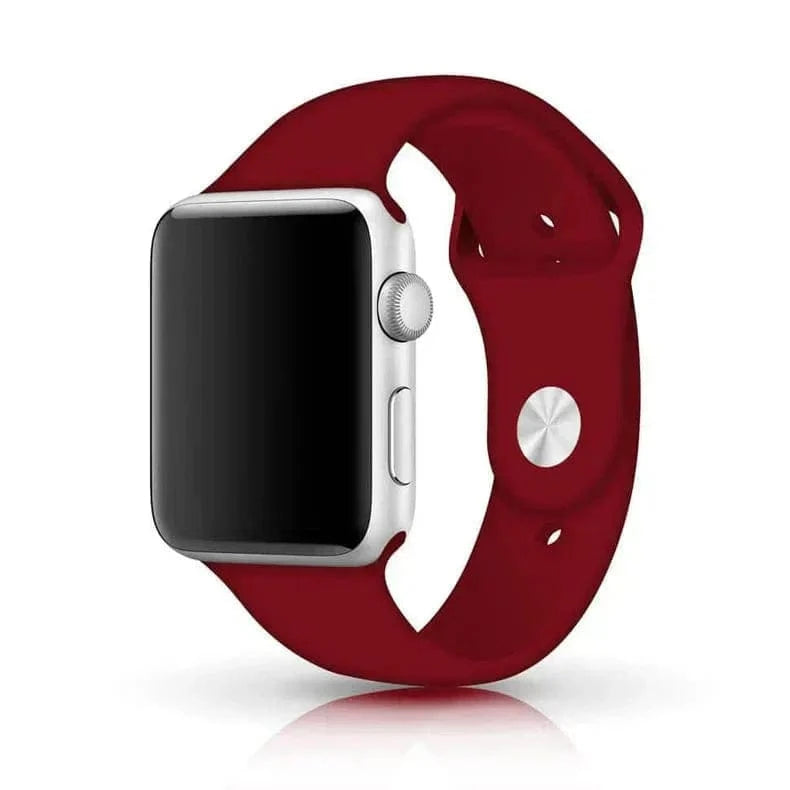 Sports Silicone Watch Band for Apple Watch 38 | 40 | 41 | 42mm S10 38 | 40 | 41 | 42mm S10 / Rose Red / M / L - Ktusu
