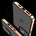 Square Electroplated Clear Hard Case for iPhone 13 - Ktusu