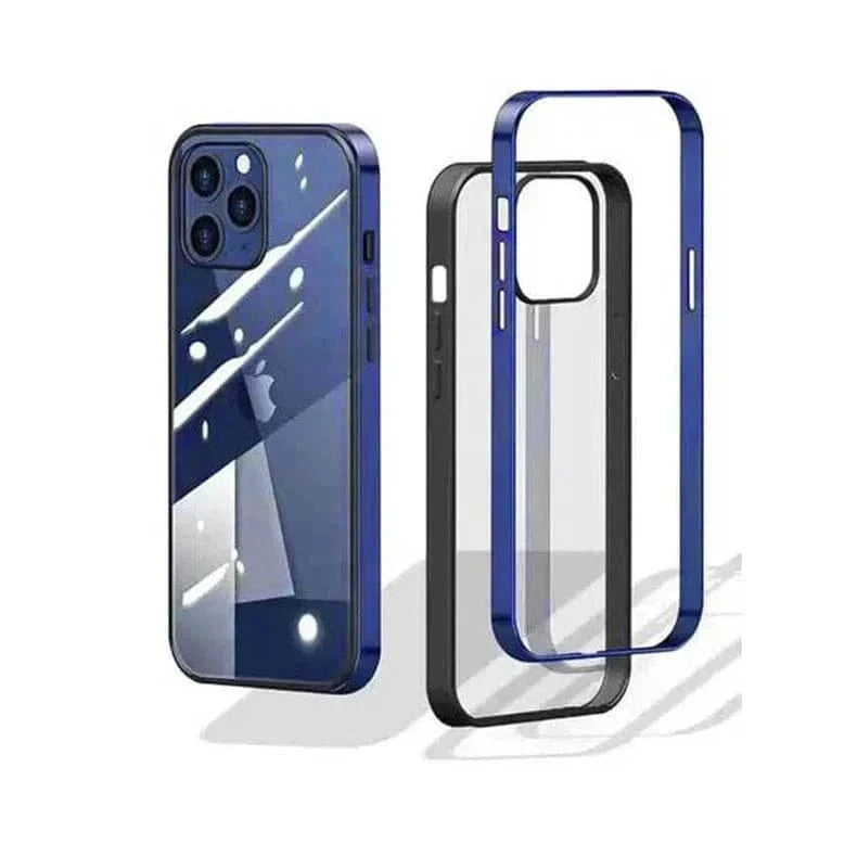 Square Electroplated Clear Hard Case for iPhone 13 - Ktusu