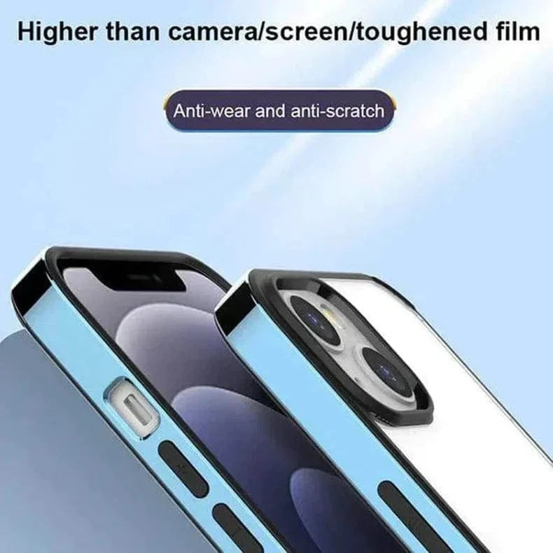 Square Electroplated Clear Hard Case for iPhone 14 Pro Max - Ktusu