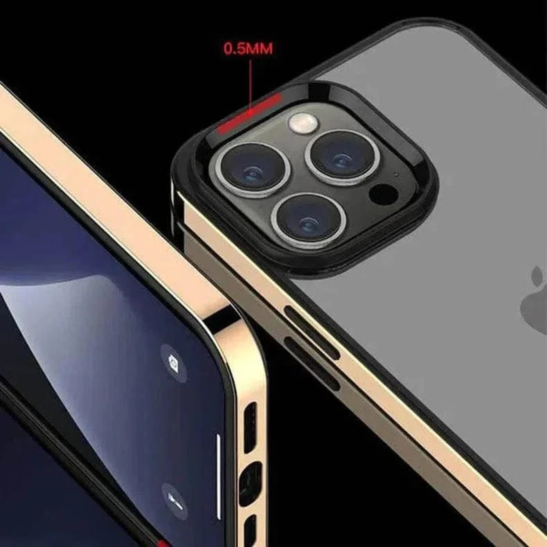 Square Electroplated Clear Hard Case for iPhone 14 Pro Max - Ktusu