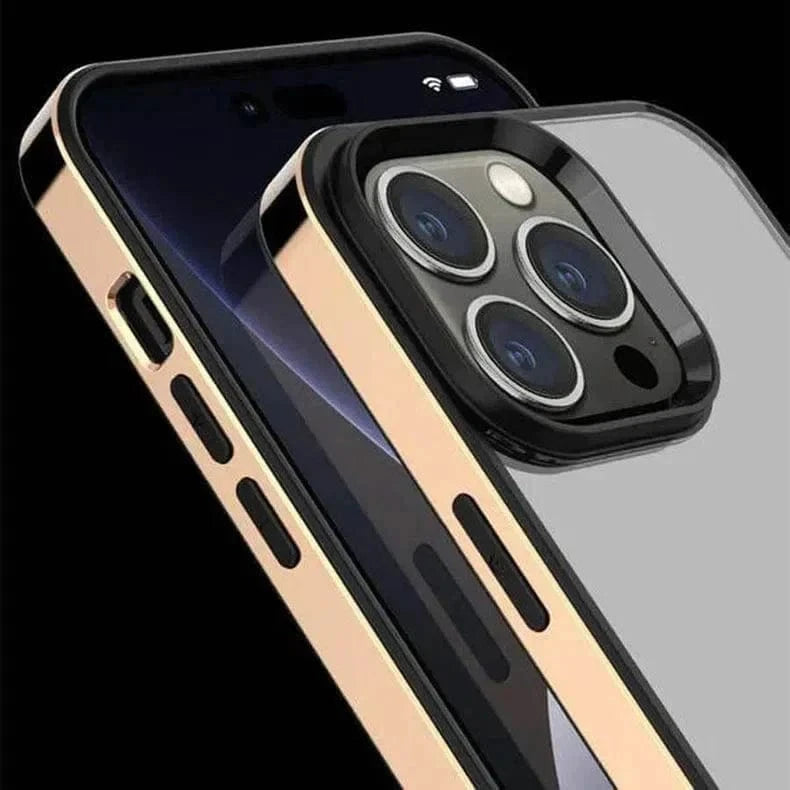 Square Electroplated Clear Hard Case for iPhone 14 Pro Max - Ktusu