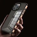 Square Electroplated Clear Hard Case for iPhone 14 Pro Max - Ktusu