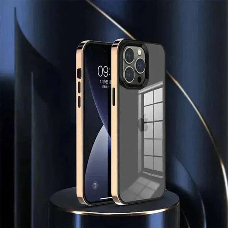 Square Electroplated Clear Hard Case for iPhone 14 Pro Max - Ktusu