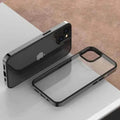 Square Electroplated Clear Hard Case for iPhone 14 Pro Max iPhone 14 Pro Max / Black - Ktusu