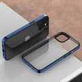 Square Electroplated Clear Hard Case for iPhone 14 Pro Max iPhone 14 Pro Max / Blue - Ktusu