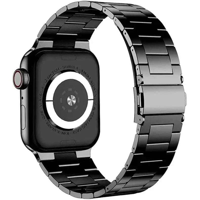 Stainless Steel Metal Bracelet for Apple Watch 42 | 44 | 45 | Ultra 49 | 46mm S10 42 | 44 | 45 | Ultra 49 | 46mm S10 / Black - Ktusu