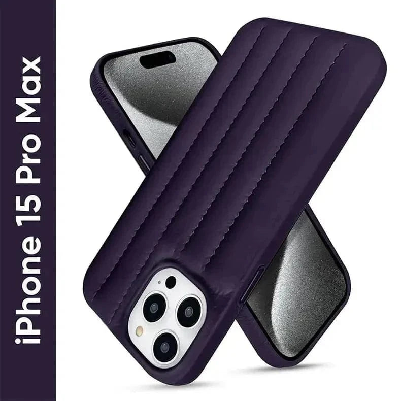Stitch Leather Texture Hard Case for iPhone 13 - Ktusu