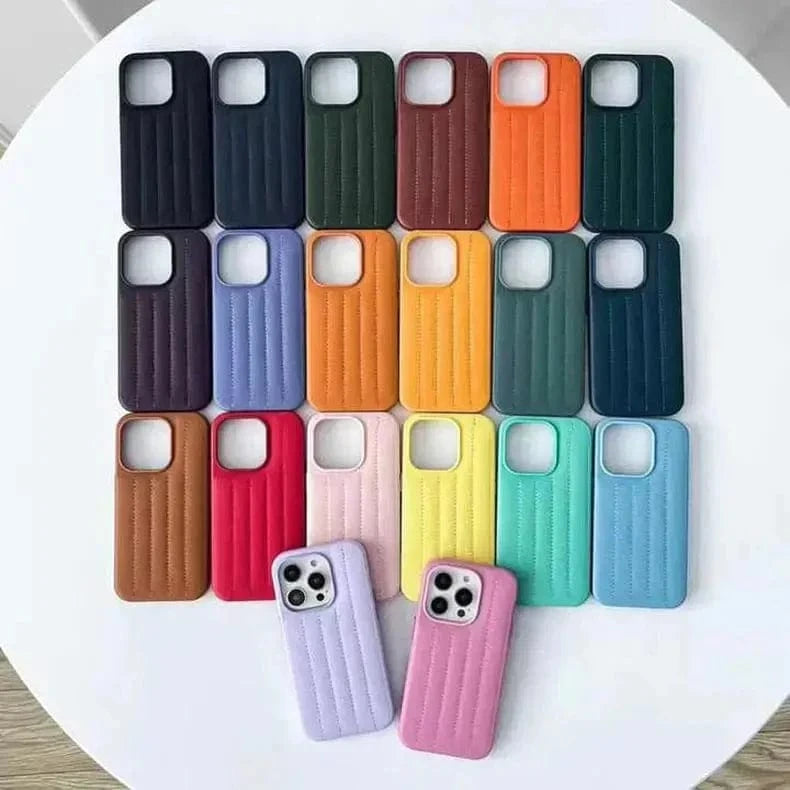 Stitch Leather Texture Hard Case for iPhone 13 - Ktusu