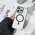 Strong Magnetic Magsafe Support Clear Hard Case for iPhone 15 Pro Max iPhone 15 Pro Max / black / with magsafe - Ktusu