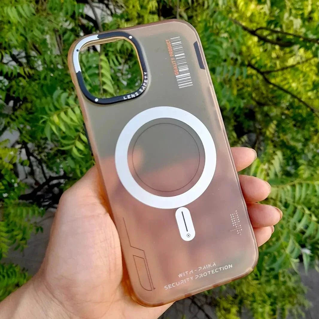 Tech Style Magnetic MagSafe Frosted Case for iPhone 15 iPhone 15 / Barcode / Desert Titanium - Ktusu