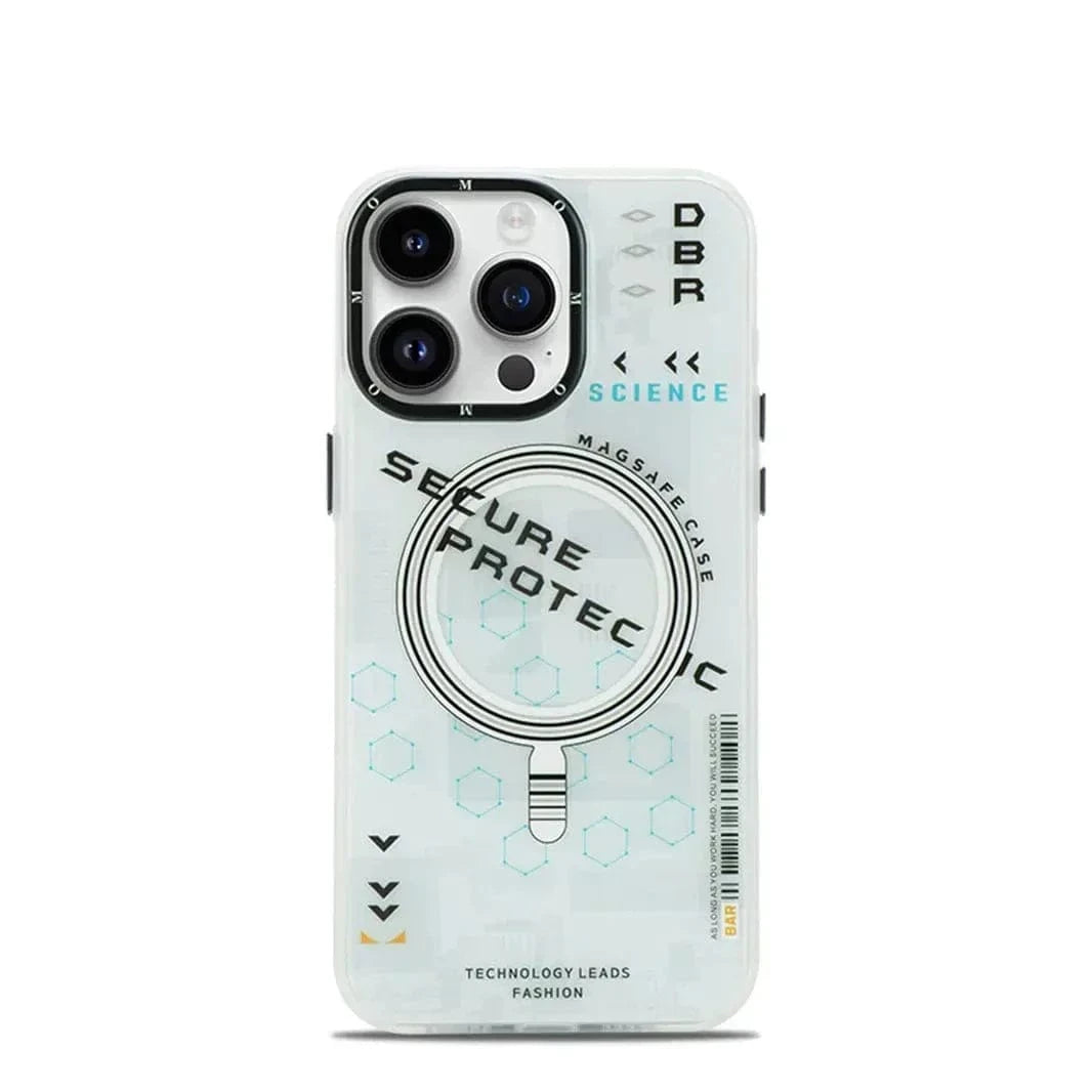 Tech Style Magnetic MagSafe Frosted Case for iPhone 15 iPhone 15 / DBR / White - Ktusu