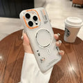 Tech Style Magnetic MagSafe Frosted Case for iPhone 15 iPhone 15 / Tech / White - Ktusu