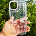 Teddy Bear Print Silver Glitter Foil Clear Soft Case for iPhone 12 | 12 Pro iPhone 12 | 12 Pro / Cate & Teddy - Ktusu