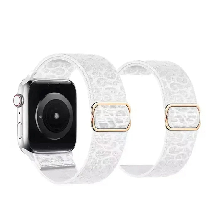 Textured Nylon Soft Elastic Adjustable Band for Apple Watch 42 | 44 | 45 | Ultra 49 | 46mm S10 42 | 44 | 45 | Ultra 49 | 46mm S10 / Black - Ktusu