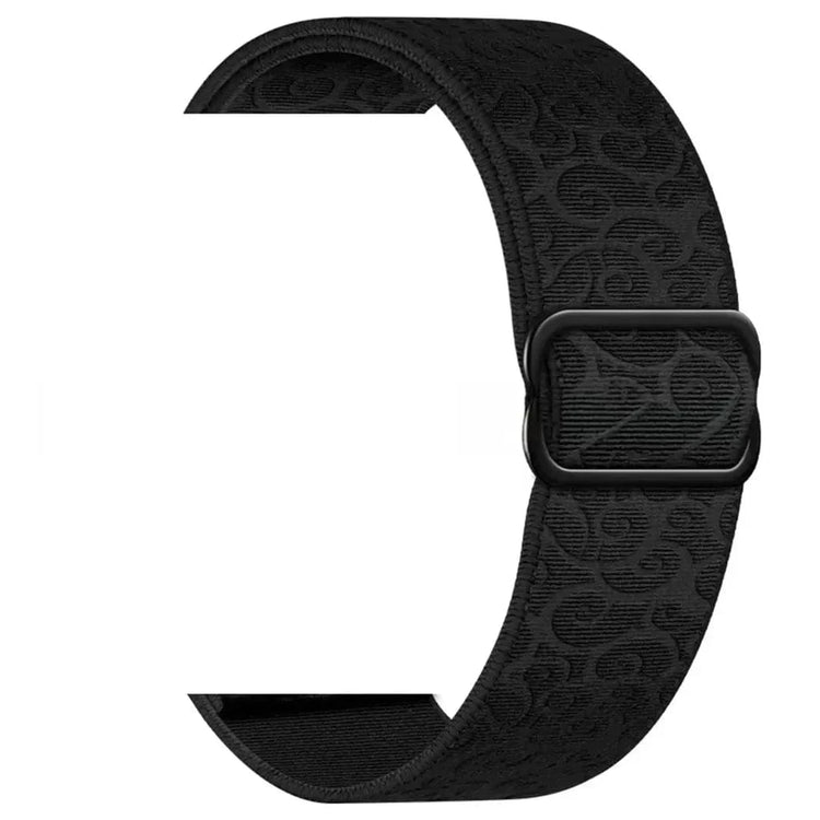 Textured Nylon Soft Elastic Adjustable Band for Apple Watch 42 | 44 | 45 | Ultra 49 | 46mm S10 42 | 44 | 45 | Ultra 49 | 46mm S10 / Black - Ktusu