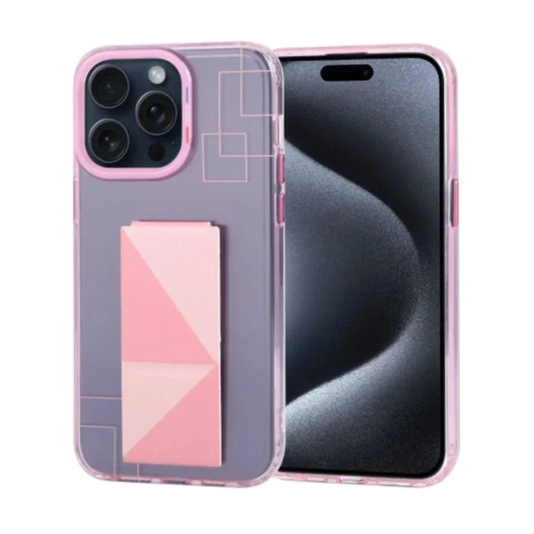 Tgvi'S Art Series Kickstand Hand Grip Case for iPhone 15 Pro iPhone 15 Pro / Pink - Ktusu
