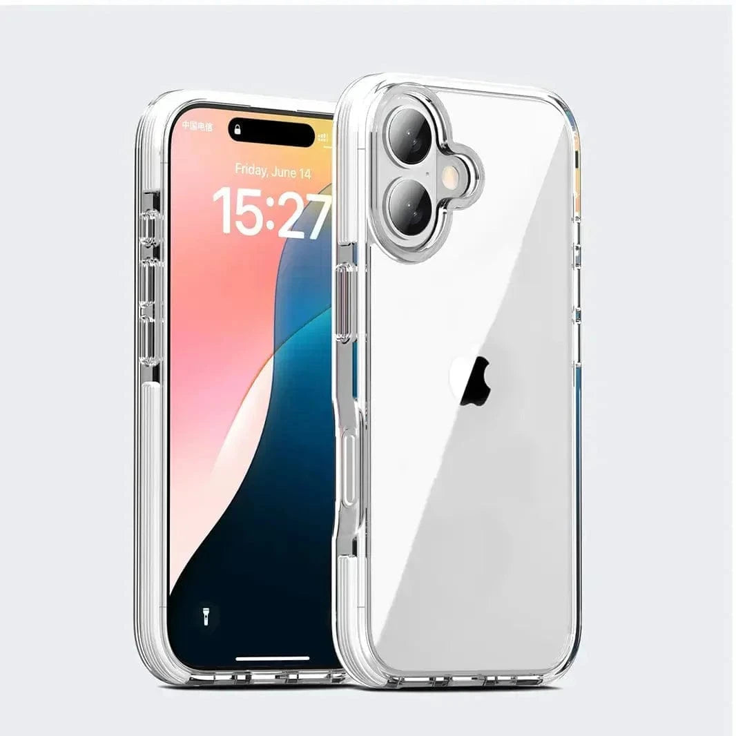 TPU+PC Magsafe Transparent Hard Case for iPhone 16 Pro Max iPhone 16 Pro Max / White / without magsafe - Ktusu