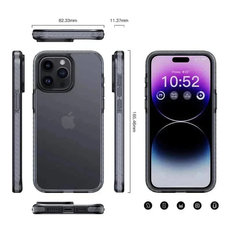 Translucent Matte Hard Ultra Strong Case for iPhone 15 Pro Max - Ktusu