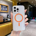 Transparent Hard PC Magsafe Case for iPhone 16 Plus iPhone 16 Plus / Orange - Ktusu