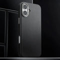 Vegan Leather Metal Button Magsafe Case for iPhone 16 Pro - Ktusu