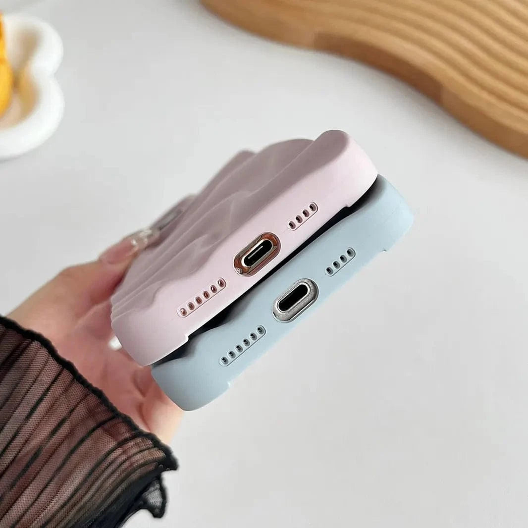 Water Ripple Pattern Silicone Soft Case for iPhone 15 - Ktusu