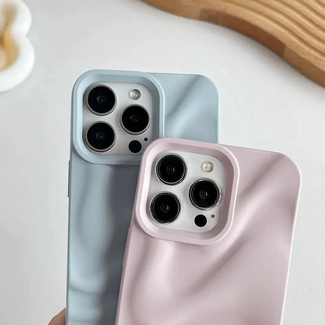 Water Ripple Pattern Silicone Soft Case for iPhone 15 - Ktusu
