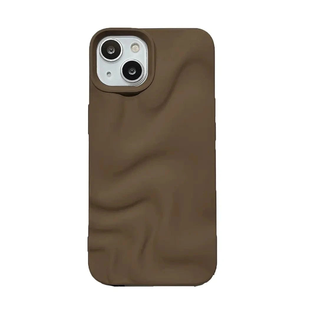Water Ripple Pattern Silicone Soft Case for iPhone 15 iPhone 15 / coco brown - Ktusu