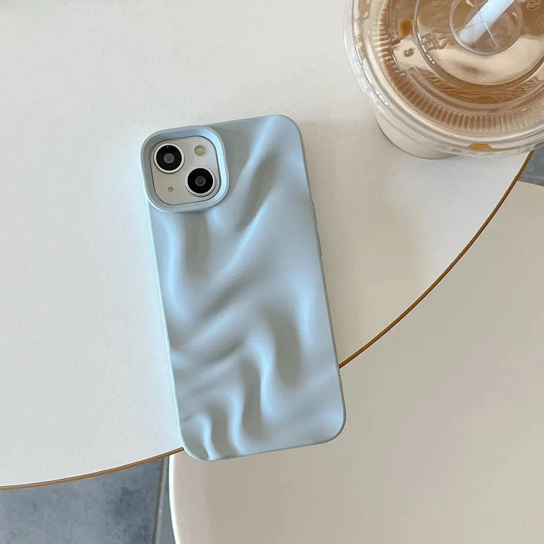 Water Ripple Pattern Silicone Soft Case for iPhone 15 iPhone 15 / sierra blue - Ktusu