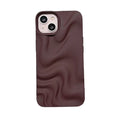 Water Ripple Pattern Silicone Soft Case for iPhone 15 iPhone 15 / wine - Ktusu