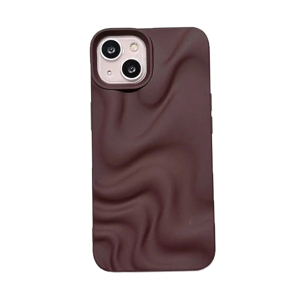 Water Ripple Pattern Silicone Soft Case for iPhone 15 iPhone 15 / wine - Ktusu