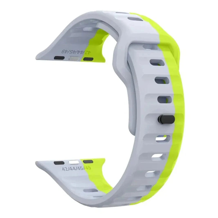 Waterproof Dual Color Sport Strap for Apple Watch 42 | 44 | 45 | Ultra 49 | 46mm S10 42 | 44 | 45 | Ultra 49 | 46mm S10 / Neon Green - Ktusu