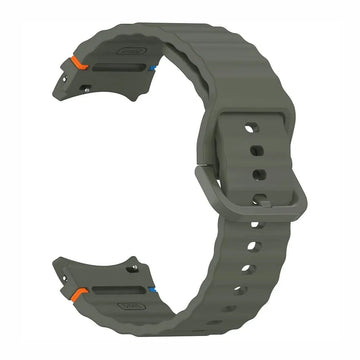 Wave Silicone Sport Band for Samsung Watch4 | 5 | 6 | 7 Watch4 | 5 | 6 | 7 / Army Green - Ktusu