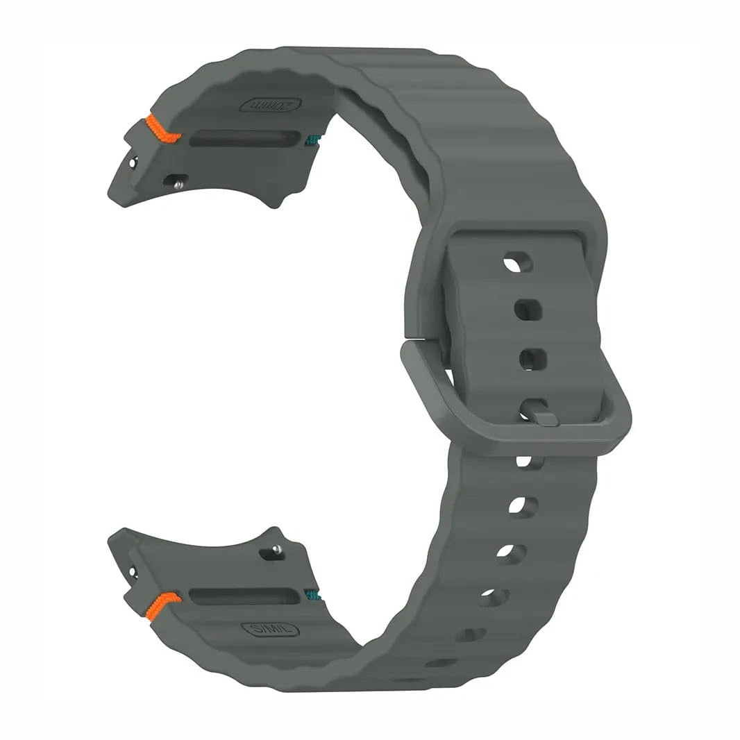 Wave Silicone Sport Band for Samsung Watch4 | 5 | 6 | 7 Watch4 | 5 | 6 | 7 / Ash Green - Ktusu