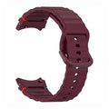 Wave Silicone Sport Band for Samsung Watch4 | 5 | 6 | 7 Watch4 | 5 | 6 | 7 / wine - Ktusu