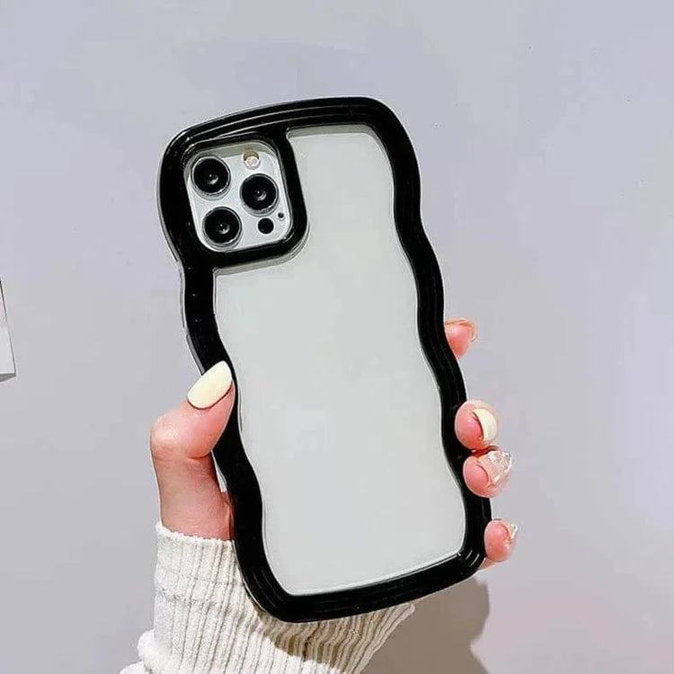 Wavy Edge Soft TPU Dual Layer Case for iPhone 11 iPhone 11 / Black - Ktusu