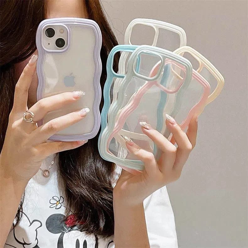 Wavy Edge Soft TPU Dual Layer Case for iPhone 13 - Ktusu