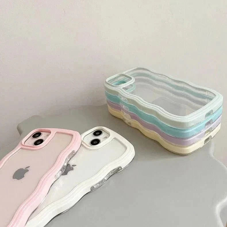 Wavy Edge Soft TPU Dual Layer Case for iPhone 13 - Ktusu