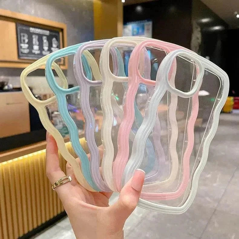 Wavy Edge Soft TPU Dual Layer Case for iPhone 13 - Ktusu