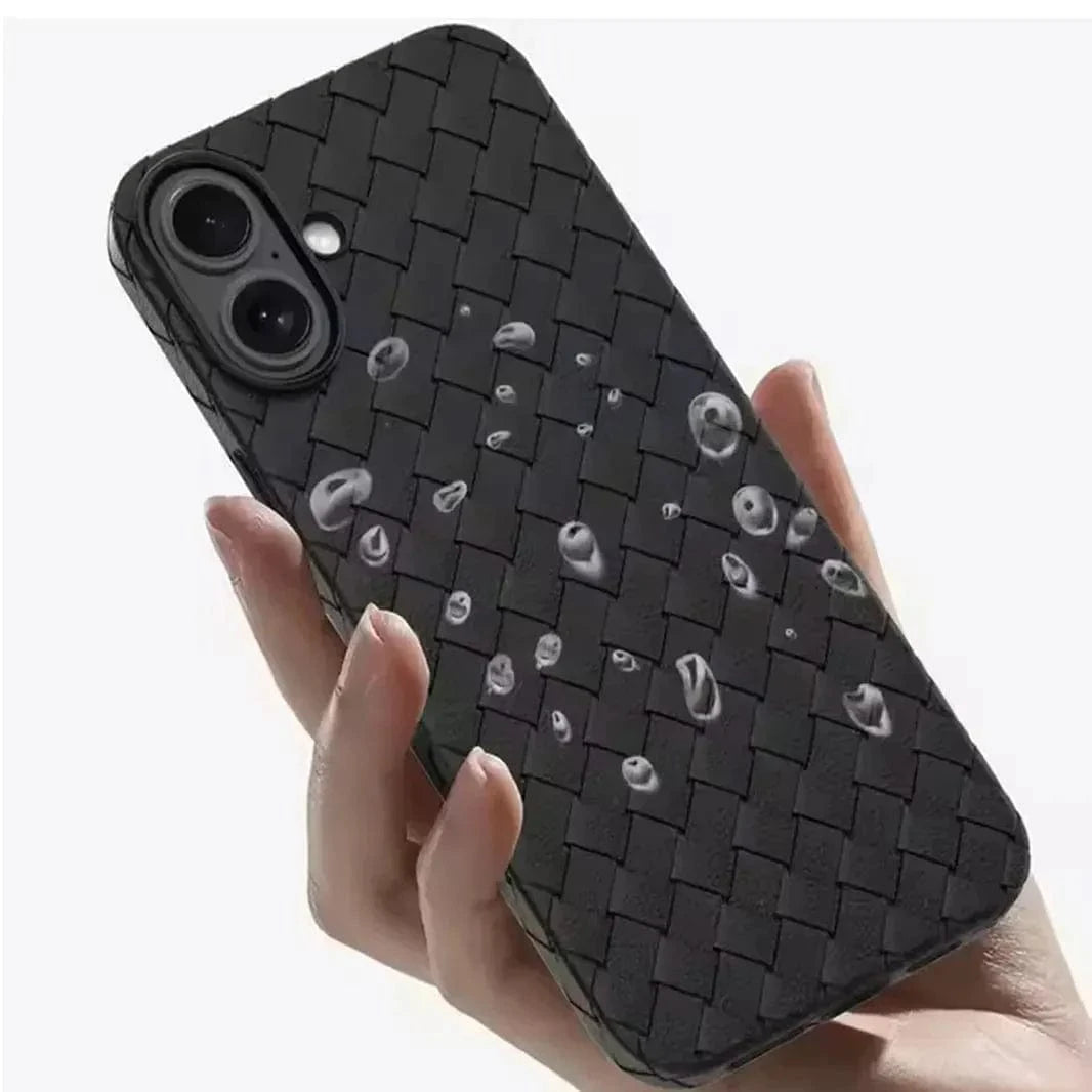 Weave Breathable Matte Soft Grid Case for iPhone 16 Plus iPhone 16 Plus / Black - Ktusu