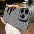 Weave Breathable Matte Soft Grid Case for iPhone 16 Plus iPhone 16 Plus / Black - Ktusu