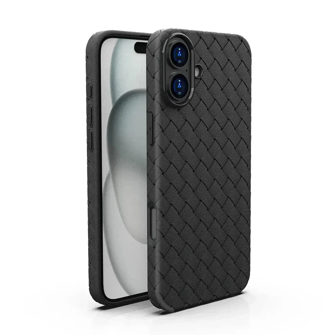 Weave Breathable Matte Soft Grid Case for iPhone 16 Plus iPhone 16 Plus / Black - Ktusu