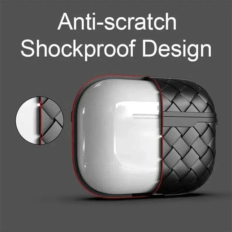 Weave Breathable Matte Soft Grid Cover for Airpods 1 | 2 Airpods 1 | 2 / Black - Ktusu