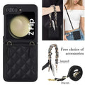 Cases & Covers for Lanyard Crossbody Wrist Strap Leather Case for Samsung Z Flip 6