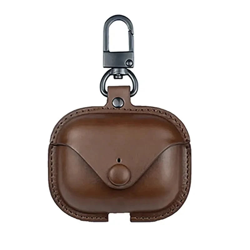 ktusu Generic Cases & Covers Leather Protective Personalized Waterproof Cover for Airpods 4 Tan Brown
