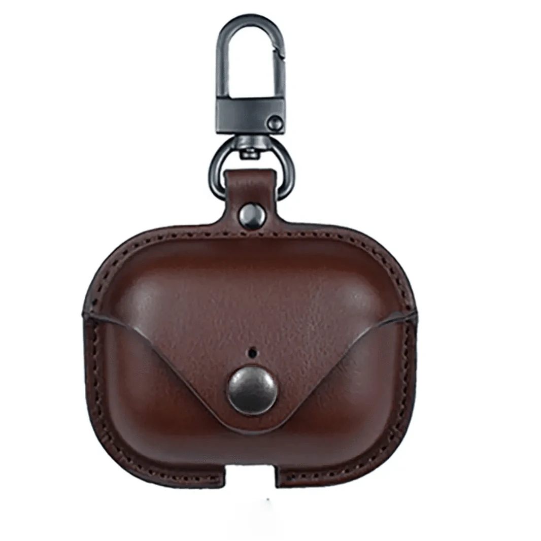 ktusu Generic Cases & Covers Leather Protective Personalized Waterproof Cover for Airpods Pro | Pro 2 Tan Brown