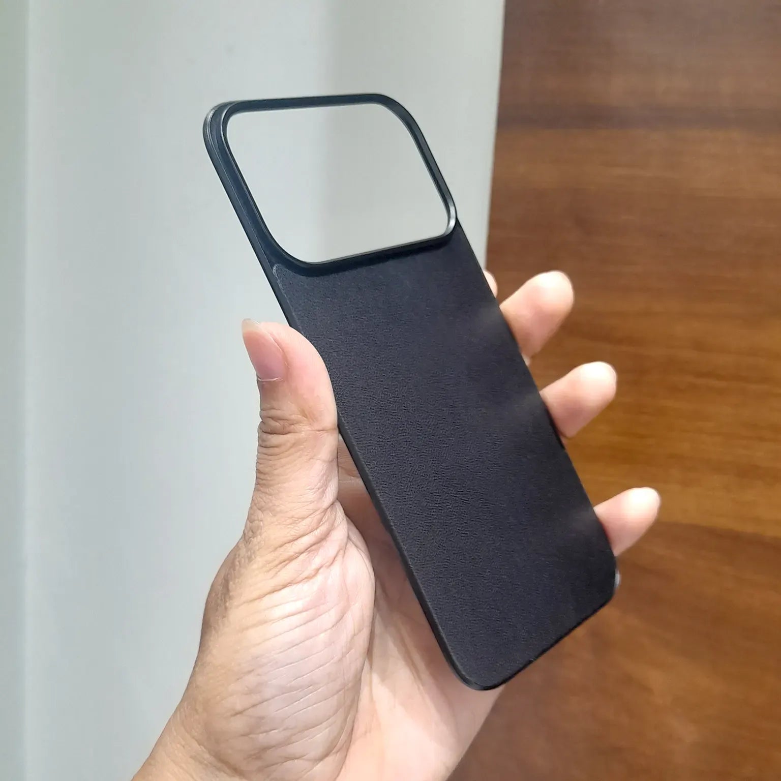 Cases & Covers Leather Texture Frameless Magnetic MagSafe Back Panel case for iPhone 17 Pro Max