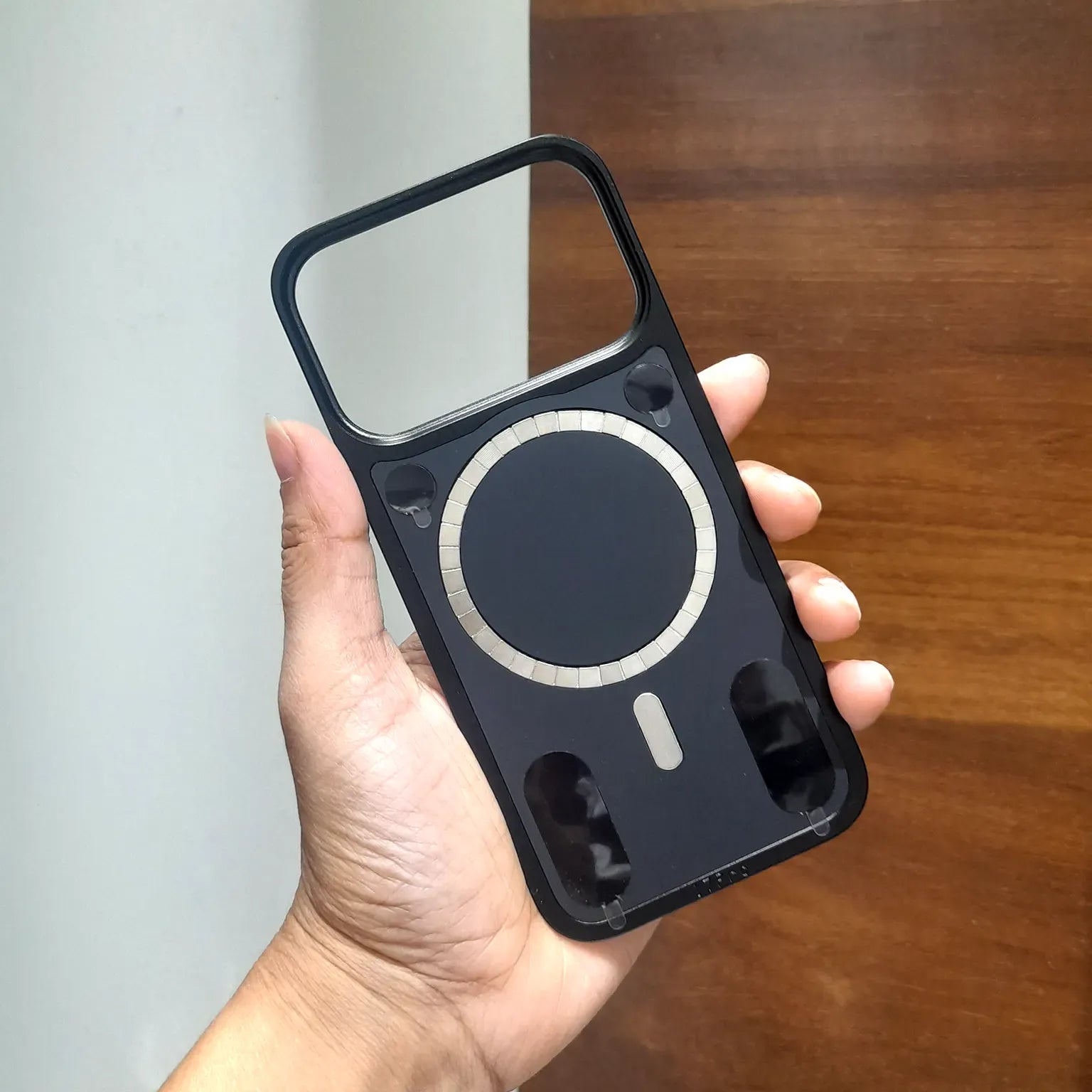 Cases & Covers Leather Texture Frameless Magnetic MagSafe Back Panel case for iPhone 17 Pro Max